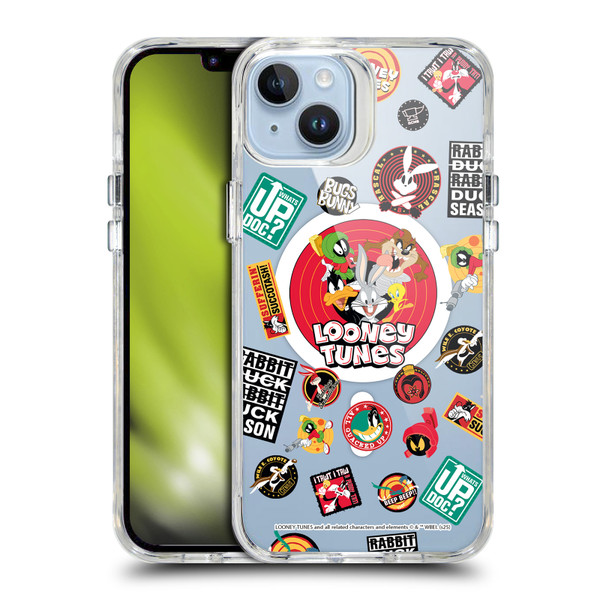 Looney Tunes Character Art Icons SHOCKPROOF BUMPER CASE COMPATIBLE WITH Apple iPhone 14 Plus & MAGSAFE