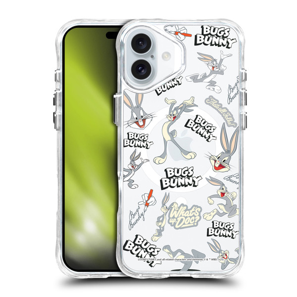 Looney Tunes Character Art Bugs Bunny SHOCKPROOF BUMPER CASE COMPATIBLE WITH Apple iPhone 16 Plus & MAGSAFE