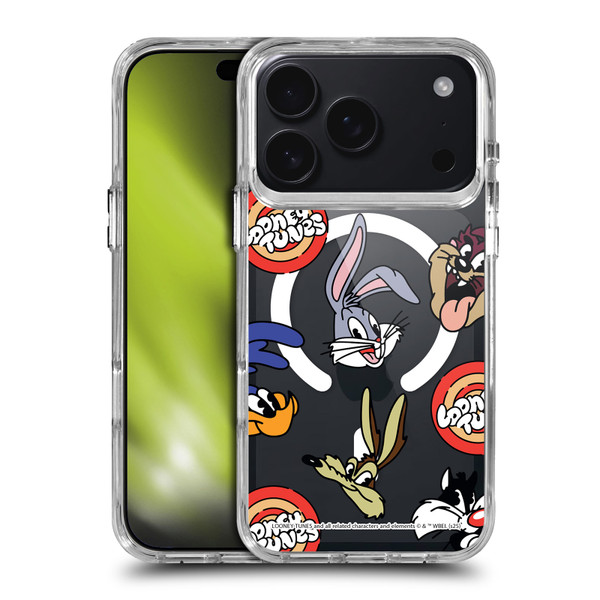 Looney Tunes Character Art Faces SHOCKPROOF BUMPER CASE COMPATIBLE WITH Apple iPhone 17 Pro & MAGSAFE