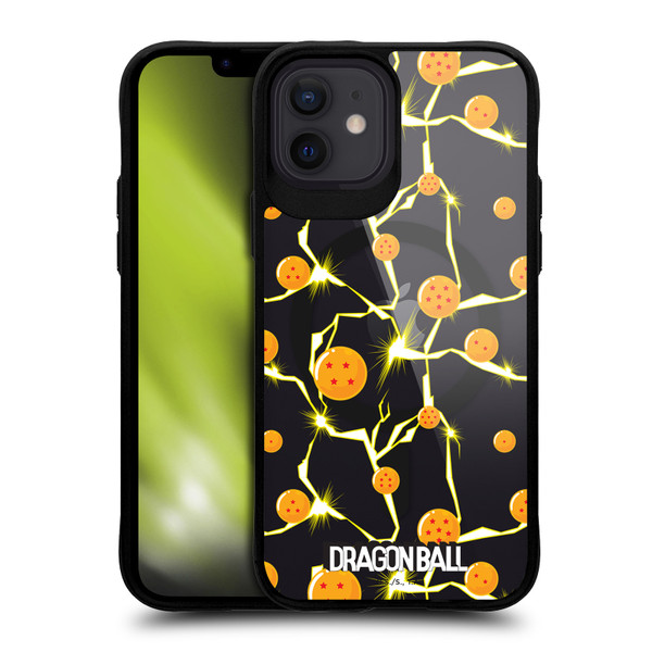 Dragon Ball Iconic Graphics Dragon Balls Pattern BLACK SHOCKPROOF BUMPER CASE COMPATIBLE WITH Apple iPhone 12 / iPhone 12 Pro & MAGSAFE