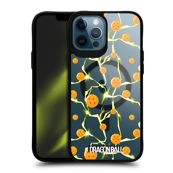 Dragon Ball Iconic Graphics Dragon Balls Pattern BLACK SHOCKPROOF BUMPER CASE COMPATIBLE WITH Apple iPhone 12 Pro Max & MAGSAFE