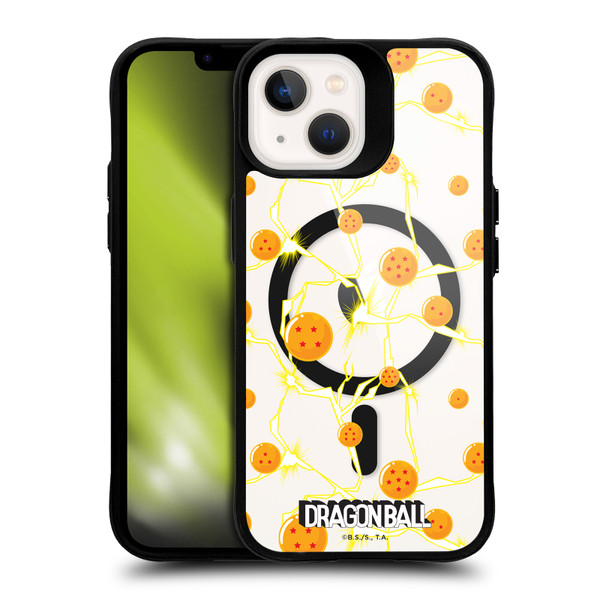 Dragon Ball Iconic Graphics Dragon Balls Pattern BLACK SHOCKPROOF BUMPER CASE COMPATIBLE WITH Apple iPhone 13 & MAGSAFE