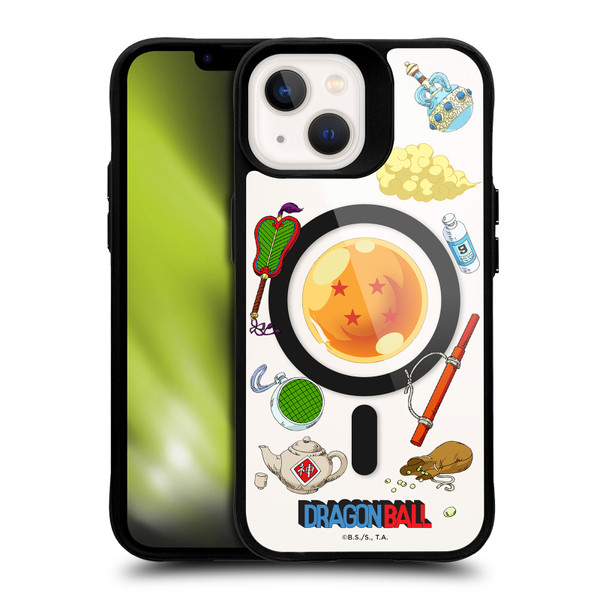 Dragon Ball Iconic Graphics Items Collage BLACK SHOCKPROOF BUMPER CASE COMPATIBLE WITH Apple iPhone 13 & MAGSAFE