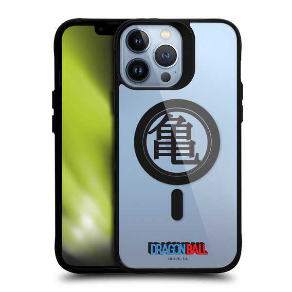Dragon Ball Iconic Graphics Kame Symbol BLACK SHOCKPROOF BUMPER CASE COMPATIBLE WITH Apple iPhone 13 Pro Max & MAGSAFE
