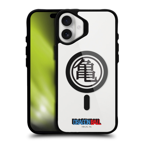 Dragon Ball Iconic Graphics Kame Symbol BLACK SHOCKPROOF BUMPER CASE COMPATIBLE WITH Apple iPhone 16 Plus & MAGSAFE