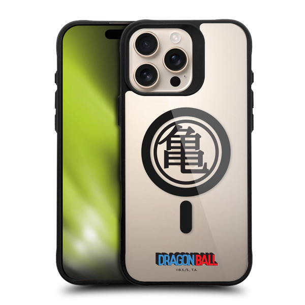 Dragon Ball Iconic Graphics Kame Symbol BLACK SHOCKPROOF BUMPER CASE COMPATIBLE WITH Apple iPhone 16 Pro Max & MAGSAFE