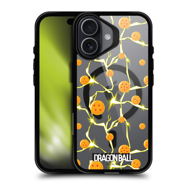 Dragon Ball Iconic Graphics Dragon Balls Pattern BLACK SHOCKPROOF BUMPER CASE COMPATIBLE WITH Apple iPhone 17 & MAGSAFE