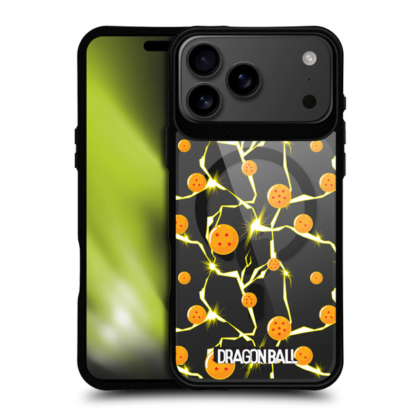 Dragon Ball Iconic Graphics Dragon Balls Pattern BLACK SHOCKPROOF BUMPER CASE COMPATIBLE WITH Apple iPhone 17 Pro Max & MAGSAFE