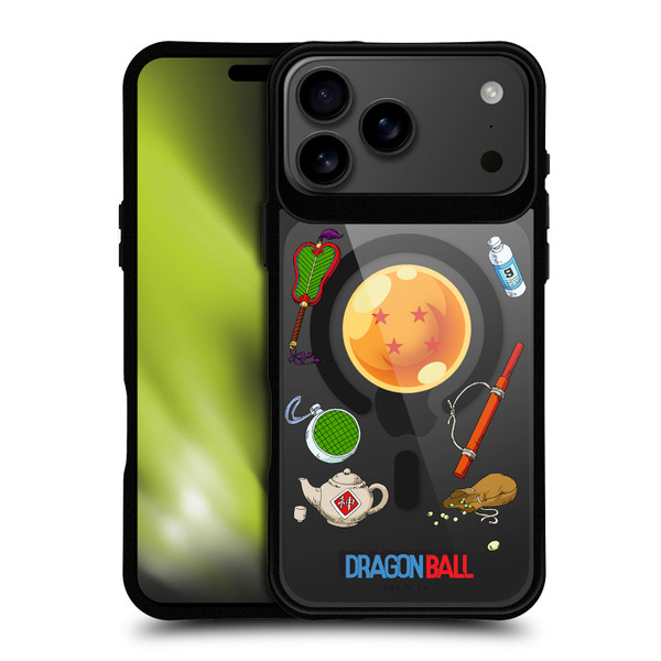 Dragon Ball Iconic Graphics Items Collage BLACK SHOCKPROOF BUMPER CASE COMPATIBLE WITH Apple iPhone 17 Pro Max & MAGSAFE
