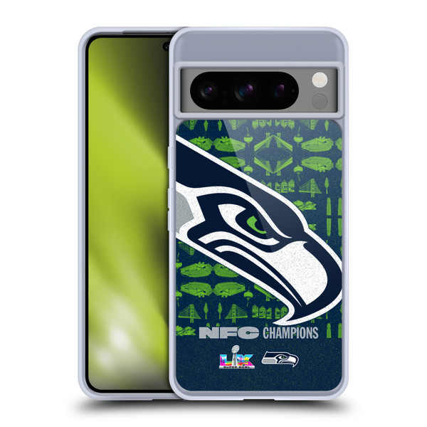NFL 2026 Super Bowl LX Champions Seattle Oversized Soft Gel Case for Google Pixel 8 Pro