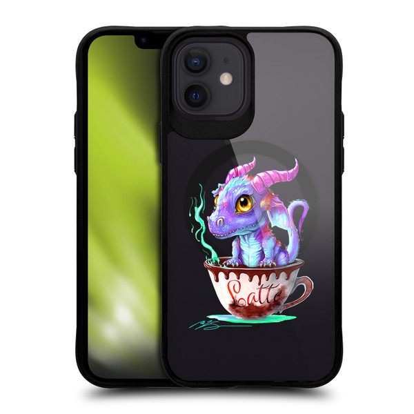 Ruth Thompson Cups and Dragons Latte BLACK SHOCKPROOF BUMPER CASE COMPATIBLE WITH Apple iPhone 12 / iPhone 12 Pro & MAGSAFE