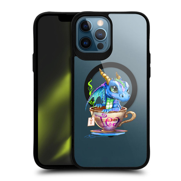 Ruth Thompson Cups and Dragons Tea BLACK SHOCKPROOF BUMPER CASE COMPATIBLE WITH Apple iPhone 12 Pro Max & MAGSAFE