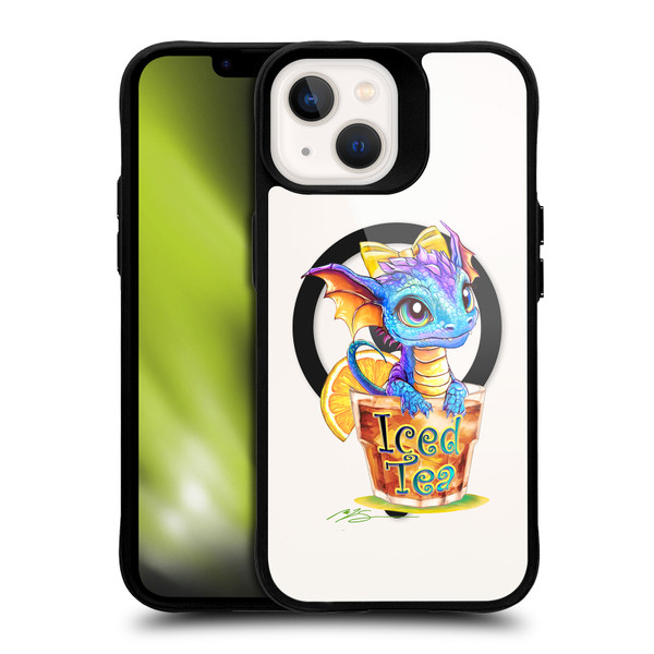 Ruth Thompson Cups and Dragons Iced Tea BLACK SHOCKPROOF BUMPER CASE COMPATIBLE WITH Apple iPhone 13 & MAGSAFE