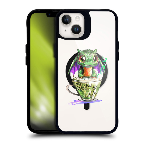 Ruth Thompson Cups and Dragons Matcha BLACK SHOCKPROOF BUMPER CASE COMPATIBLE WITH Apple iPhone 14 Plus & MAGSAFE