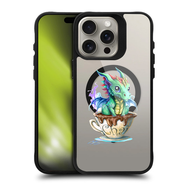 Ruth Thompson Cups and Dragons Chai BLACK SHOCKPROOF BUMPER CASE COMPATIBLE WITH Apple iPhone 15 Pro Max & MAGSAFE