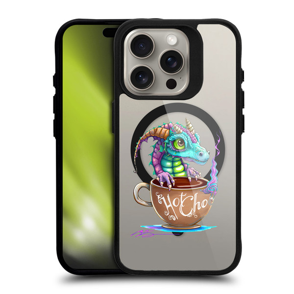 Ruth Thompson Cups and Dragons Hot Chocolate BLACK SHOCKPROOF BUMPER CASE COMPATIBLE WITH Apple iPhone 15 Pro & MAGSAFE