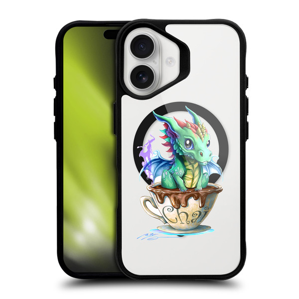 Ruth Thompson Cups and Dragons Chai BLACK SHOCKPROOF BUMPER CASE COMPATIBLE WITH Apple iPhone 16 & MAGSAFE