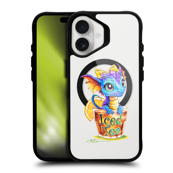 Ruth Thompson Cups and Dragons Iced Tea BLACK SHOCKPROOF BUMPER CASE COMPATIBLE WITH Apple iPhone 16 & MAGSAFE