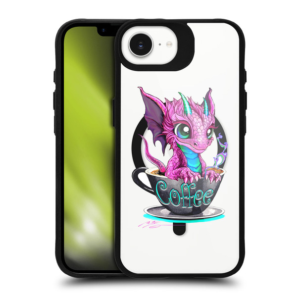 Ruth Thompson Cups and Dragons Coffee BLACK SHOCKPROOF BUMPER CASE COMPATIBLE WITH Apple iPhone 16e / Apple iPhone 17e & MAGSAFE