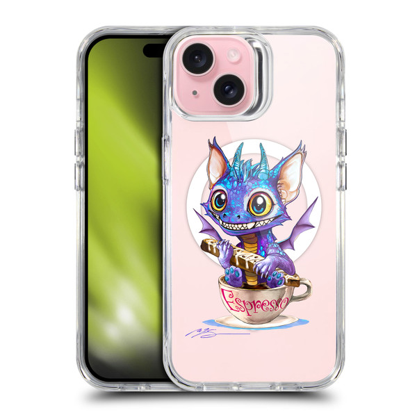 Ruth Thompson Cups and Dragons Espresso SHOCKPROOF BUMPER CASE COMPATIBLE WITH Apple iPhone 15 & MAGSAFE