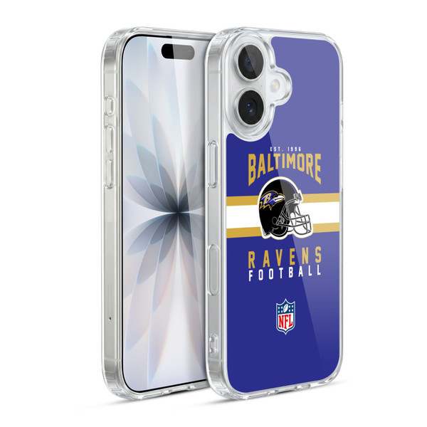 NFL Baltimore Ravens Graphics Helmet Typography Soft Gel Case for Apple iPhone 17
