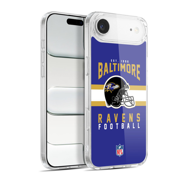 NFL Baltimore Ravens Graphics Helmet Typography Soft Gel Case for Apple iPhone 17 Air