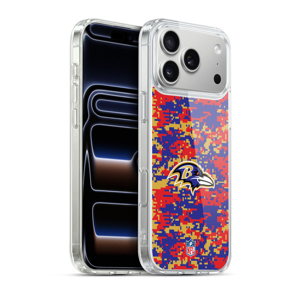 NFL Baltimore Ravens Graphics Digital Camouflage Soft Gel Case for Apple iPhone 17 Pro Max