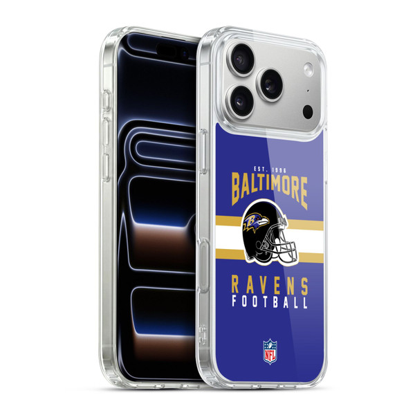 NFL Baltimore Ravens Graphics Helmet Typography Soft Gel Case for Apple iPhone 17 Pro Max