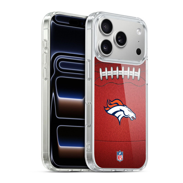 NFL Denver Broncos Graphics Football Soft Gel Case for Apple iPhone 17 Pro