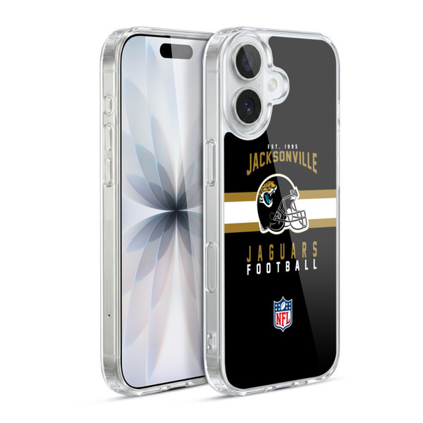 NFL Jacksonville Jaguars Graphics Helmet Typography Soft Gel Case for Apple iPhone 17