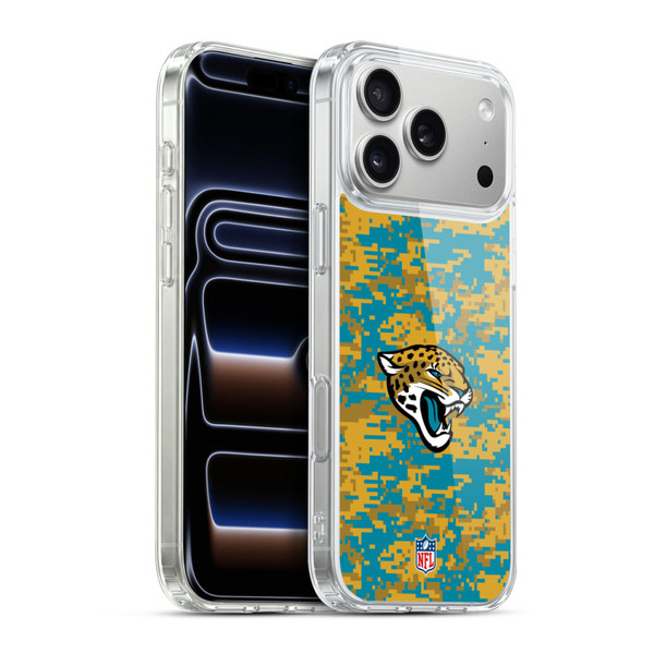 NFL Jacksonville Jaguars Graphics Digital Camouflage Soft Gel Case for Apple iPhone 17 Pro Max