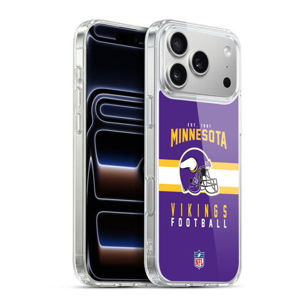 NFL Minnesota Vikings Graphics Helmet Typography Soft Gel Case for Apple iPhone 17 Pro Max