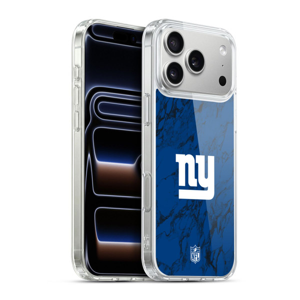 NFL New York Giants Graphics Coloured Marble Soft Gel Case for Apple iPhone 17 Pro Max