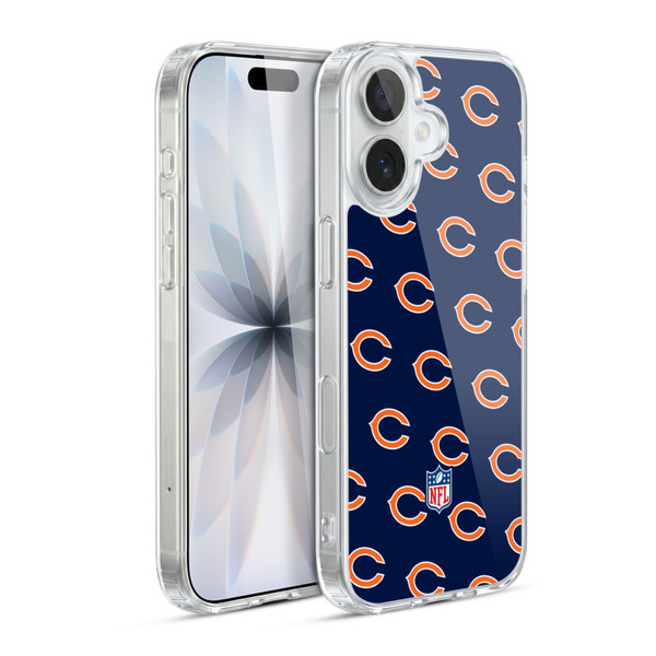 NFL Chicago Bears Artwork Patterns Soft Gel Case for Apple iPhone 17