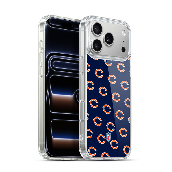 NFL Chicago Bears Artwork Patterns Soft Gel Case for Apple iPhone 17 Pro Max