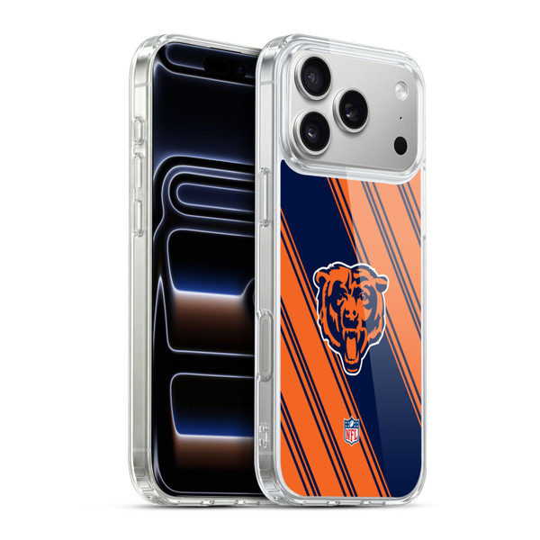 NFL Chicago Bears Artwork Stripes Soft Gel Case for Apple iPhone 17 Pro Max