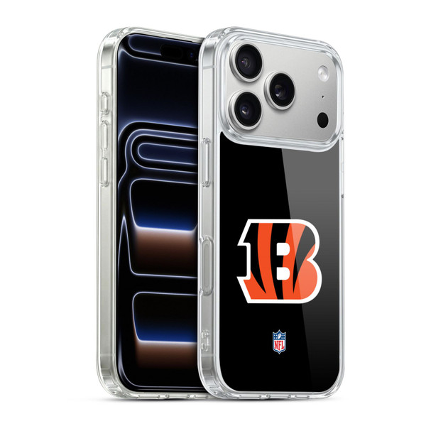 NFL Cincinnati Bengals Logo Plain Soft Gel Case for Apple iPhone 17 Pro