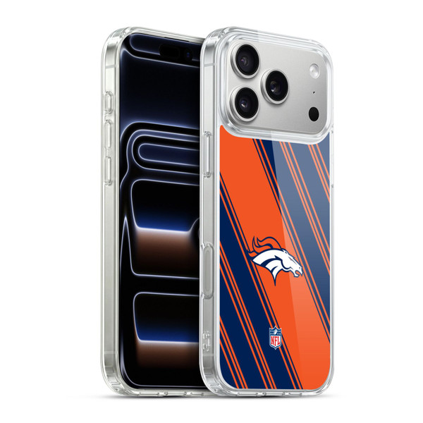 NFL Denver Broncos Artwork Stripes Soft Gel Case for Apple iPhone 17 Pro Max