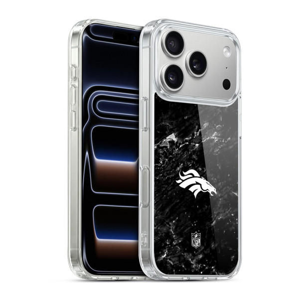 NFL Denver Broncos Artwork Marble Soft Gel Case for Apple iPhone 17 Pro