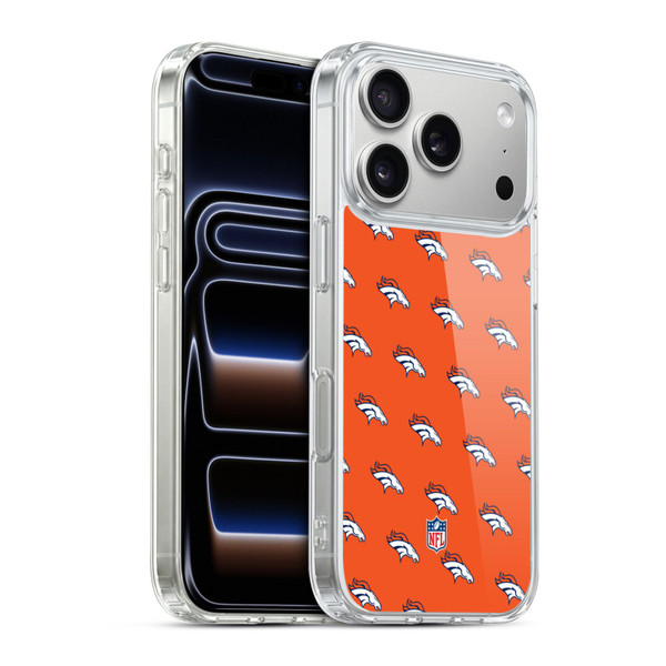 NFL Denver Broncos Artwork Patterns Soft Gel Case for Apple iPhone 17 Pro