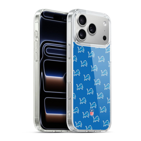 NFL Detroit Lions Artwork Patterns Soft Gel Case for Apple iPhone 17 Pro Max