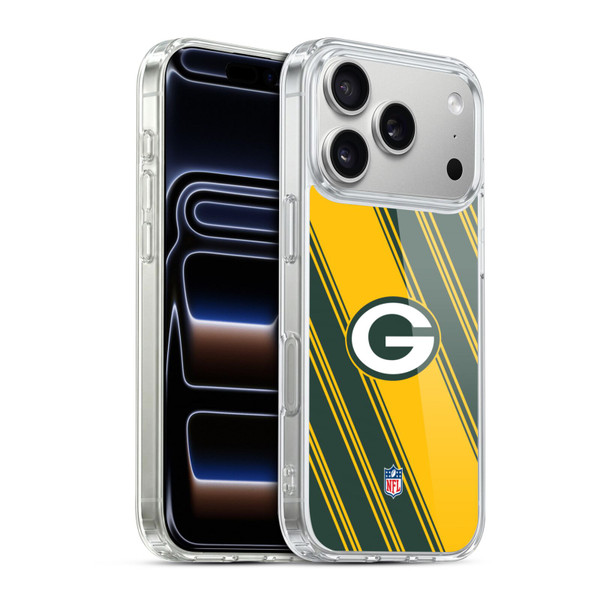 NFL Green Bay Packers Artwork Stripes Soft Gel Case for Apple iPhone 17 Pro