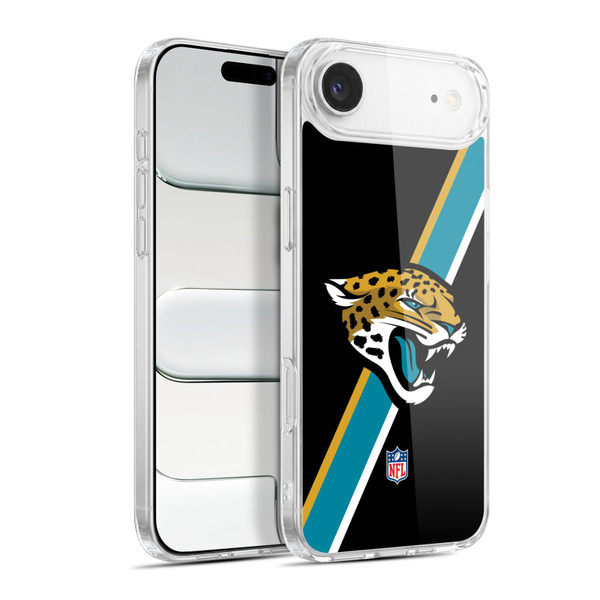 NFL Jacksonville Jaguars Logo Stripes Soft Gel Case for Apple iPhone 17 Air