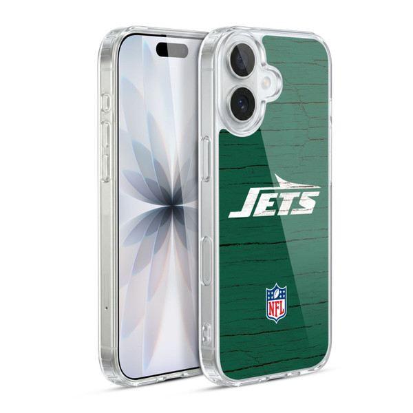 NFL New York Jets Logo Distressed Look Soft Gel Case for Apple iPhone 17