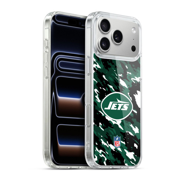 NFL New York Jets Logo Camou Soft Gel Case for Apple iPhone 17 Pro Max