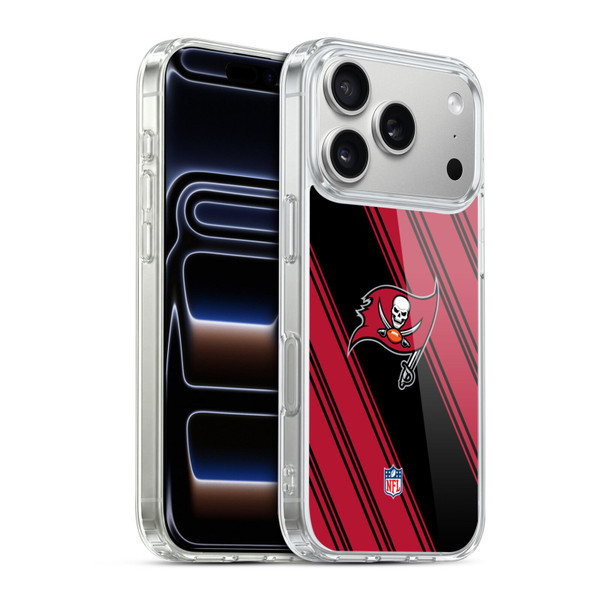 NFL Tampa Bay Buccaneers Artwork Stripes Soft Gel Case for Apple iPhone 17 Pro