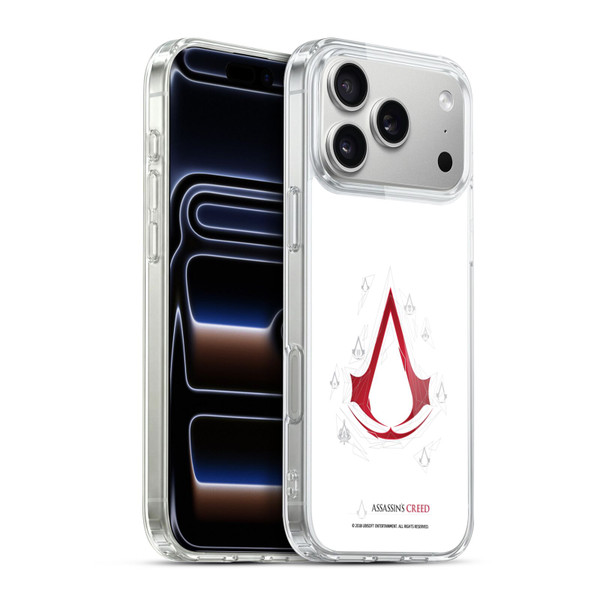 Assassin's Creed Legacy Logo Geometric White Soft Gel Case for Apple iPhone 17 Pro Max