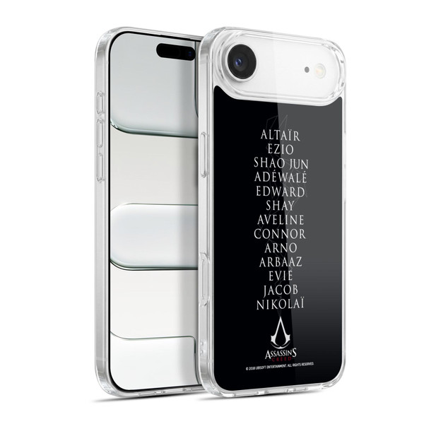 Assassin's Creed Legacy Typography Names Soft Gel Case for Apple iPhone 17 Air