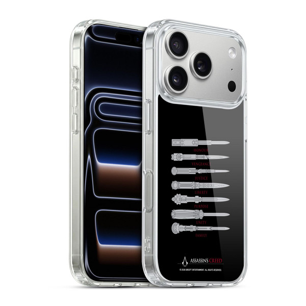 Assassin's Creed Legacy Typography Blades Soft Gel Case for Apple iPhone 17 Pro