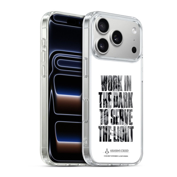 Assassin's Creed Legacy Typography Double Exposure Soft Gel Case for Apple iPhone 17 Pro